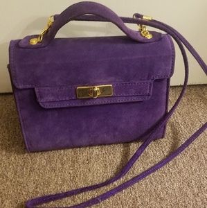 Vintage purple suede purse